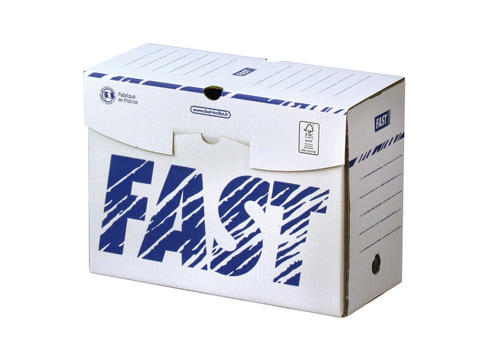 Fast Set Ablagebox Manuelle 25 Stück Dos 15 cm weiss/blau, Dos 15 cm