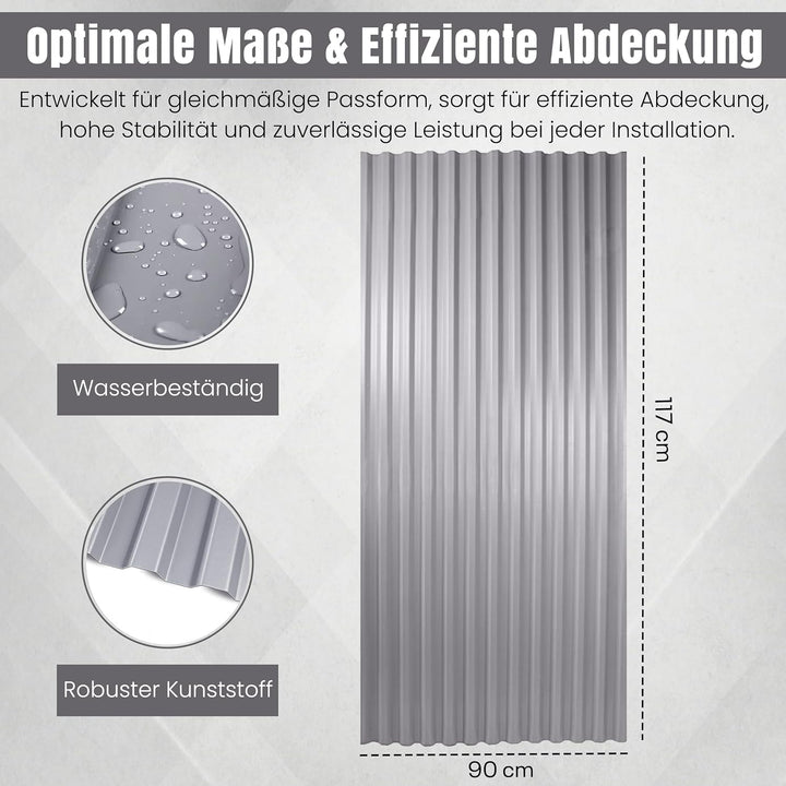 LP Projekt Wellplatten 90×117cm | Robust & wetterfest Wellplatten Dach Kunststoff für Garten & Terra