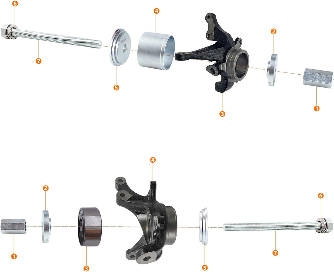 CCLIFE Radlager Werkzeug, Radlager Radnabe Abzieher Montage Demontage Set Radlagerwerkzeug