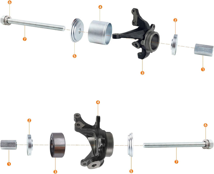 CCLIFE Radlager Werkzeug, Radlager Radnabe Abzieher Montage Demontage Set Radlagerwerkzeug