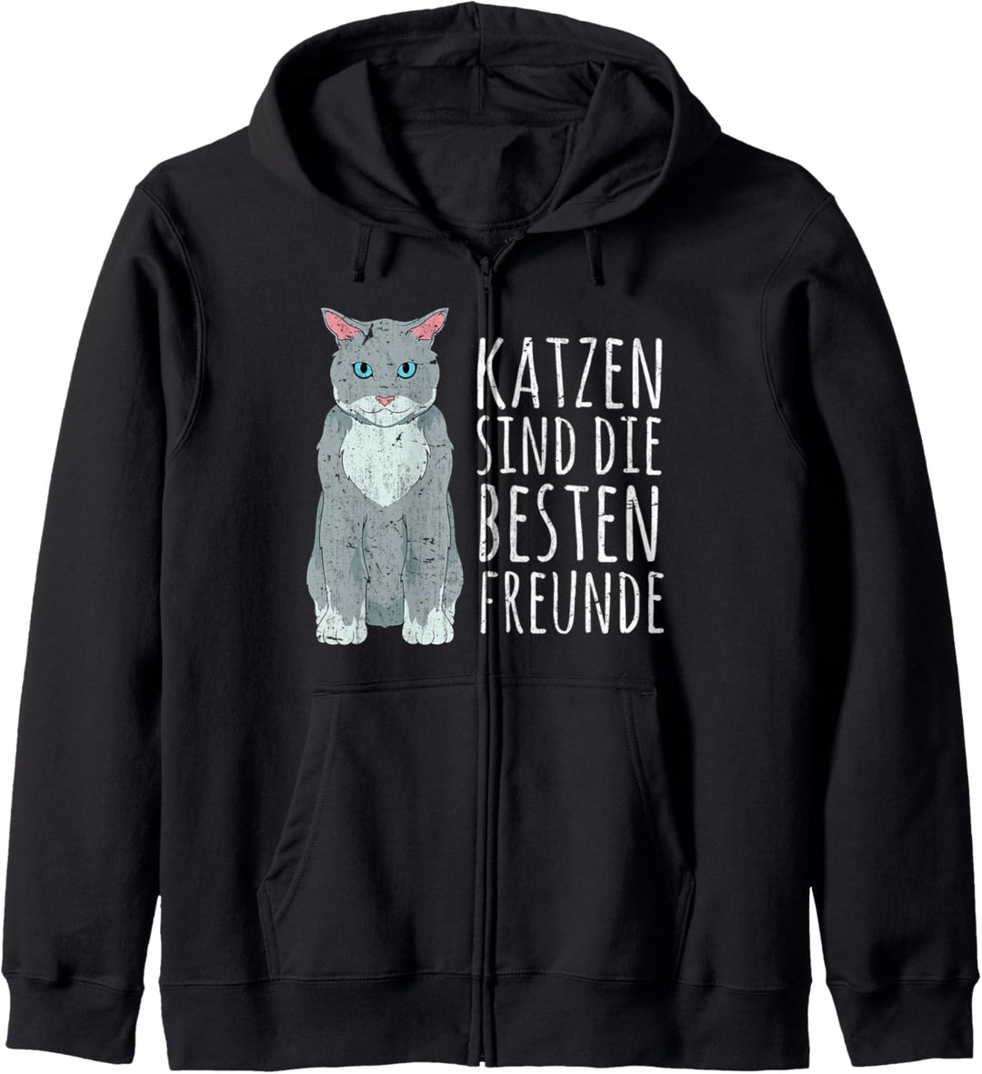 Katzen sind die besten Freunde Haustier Lustiges Katze Kapuzenjacke
