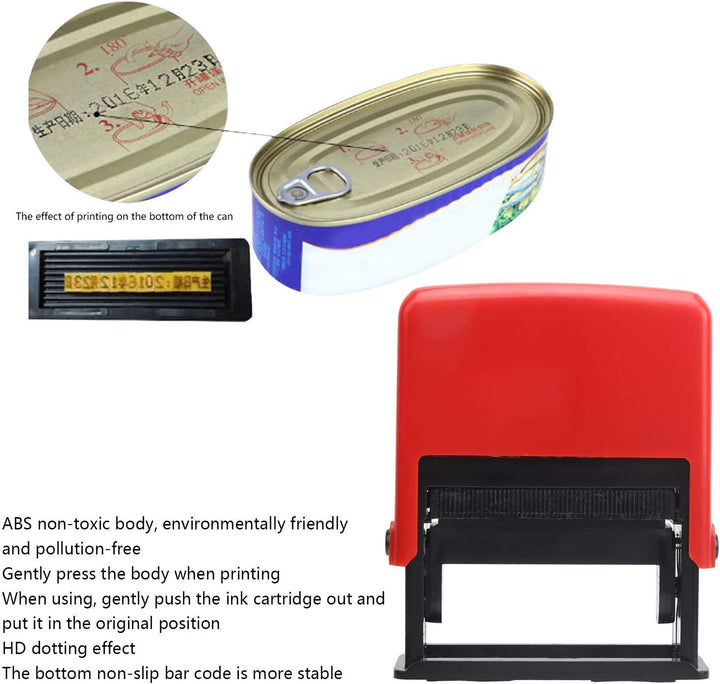 Tinte Datum Druckmaschine Einstellbare Ablaufdatum Drucker Datum Codierung Manuelle Stempel Drucken