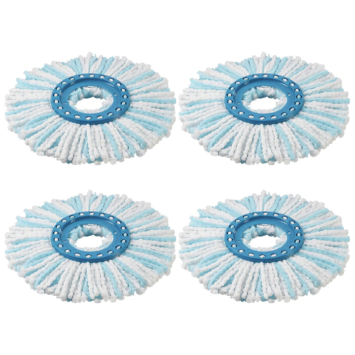 4 Stück Ersatzkopf für Leifheit CLEAN Twist Disc Mop Ergo, 2-Faser-System Wischmopkopf Ersatzbezug m