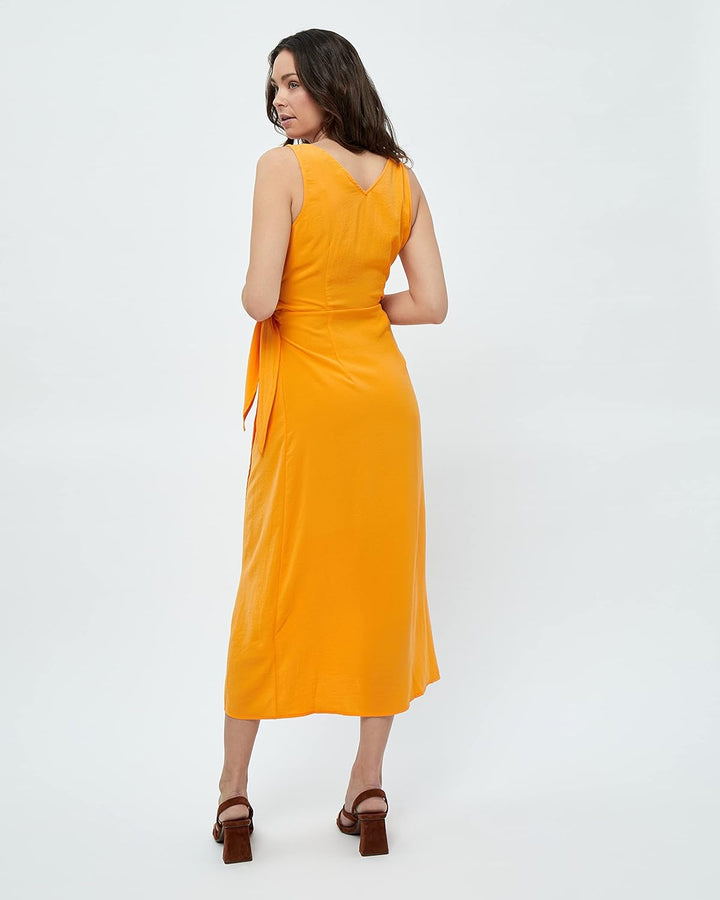 Desires Damen Bianna Mittlerer Ärmelloses Wickelkleid in der Mitte der Wade L 6530 Butterscotch, L 6