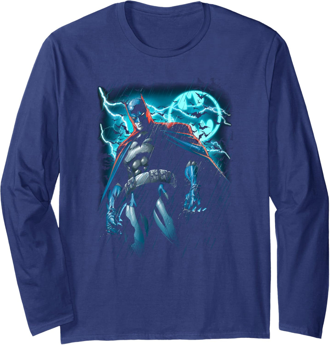 Batman Stormy Knight Bat Signal Langarmshirt