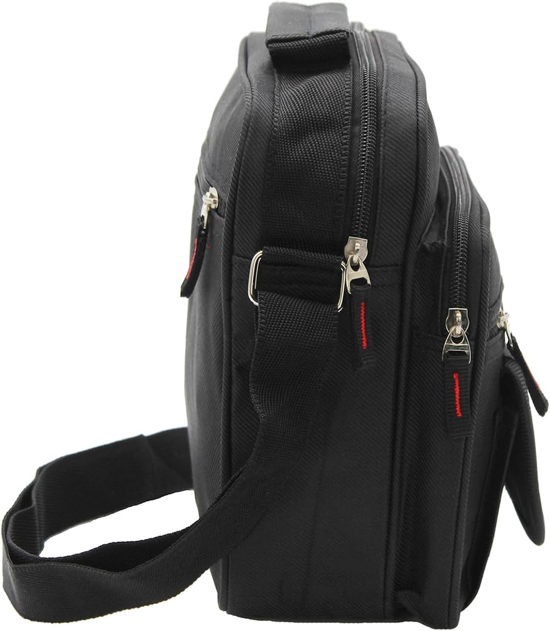 Herren Umhängetasche für Arbeit Reise & Freizeit - Messenger Bag Schultertasche Schwarz - Praktische