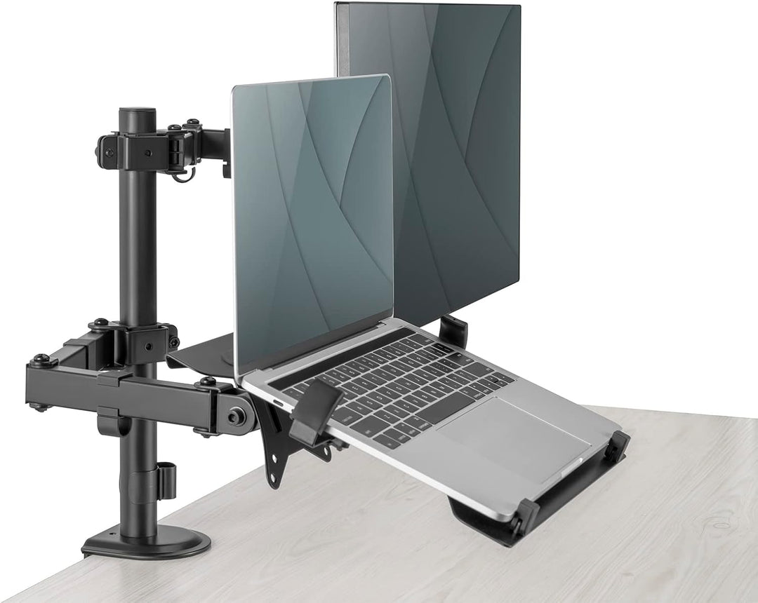 DIGITUS Universal Monitorhalter mit Notebookhalterung / up to 39,6 cm notebook 32" monitor / 15.6" C