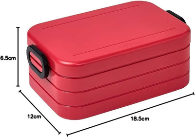 Mepal Brotdose Midi - Brotdose mit Bento Box - Für 2 Sandwiches oder 4 Brotscheiben - Lunchbox für k