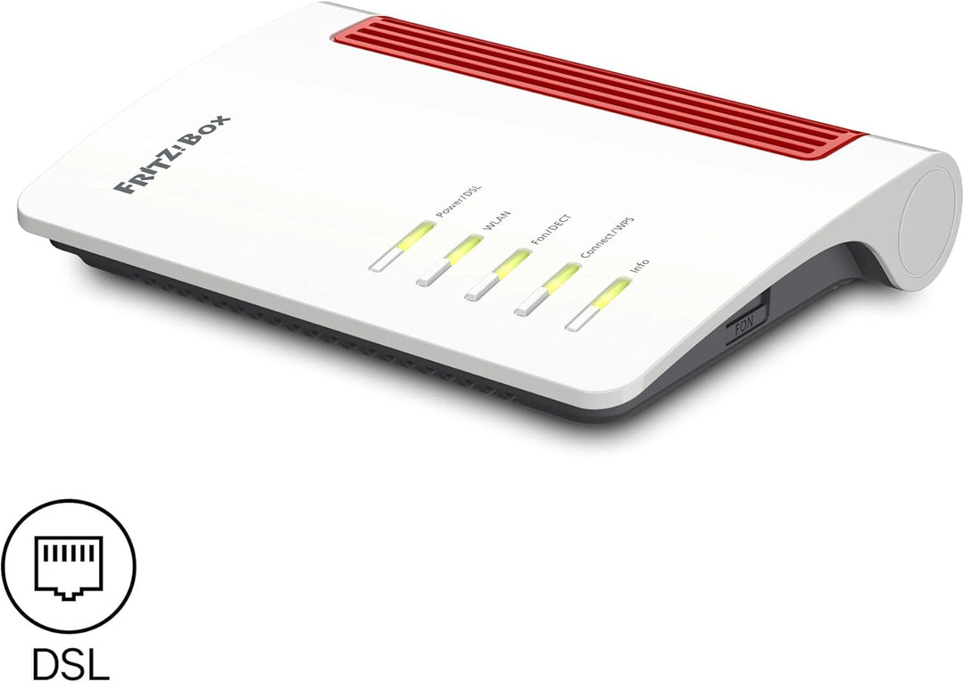 AVM FRITZ!Box 7530 AX WI-FI 6 Router (DSL/VDSL,1.800 MBit/s (5GHz)&600 MBit/s (2,4 GHz),bis zu 300 M