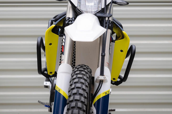 Sturzbügel Motorschutzbügel für Husqvarna 701 KTM 690 weiss Yakk EXP (Schwarz), Schwarz