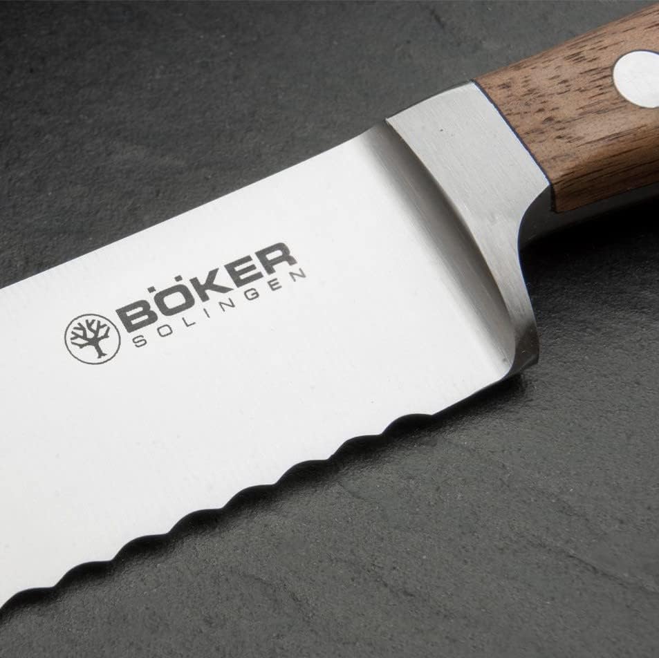 Böker Manufaktur Solingen Manufaktur Heritage Brotmesser Walnussholz/Edelstahl Braun-Silber, Klingen