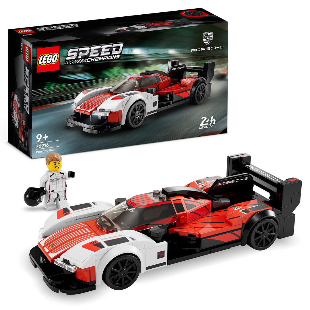 LEGO Speed Champions Porsche 963, Modellauto-Bausatz, Rennfahrzeug Spielzeug für Kinder, Sammelset m