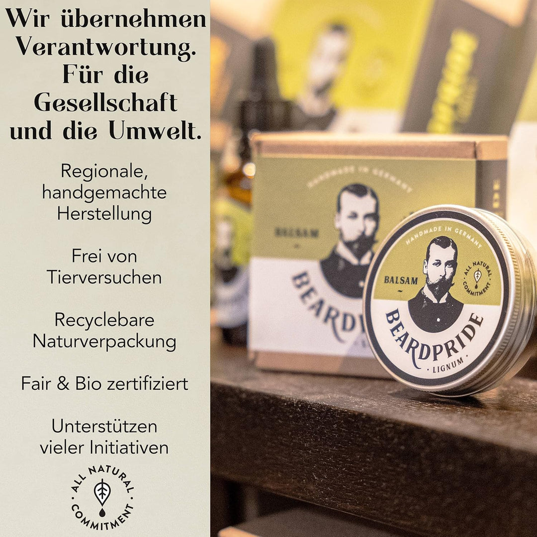 BEARDPRIDE Bartbalsam Männer - Das Original Bart Balsam aus dem Barbershop - Unser Beard Balm basier
