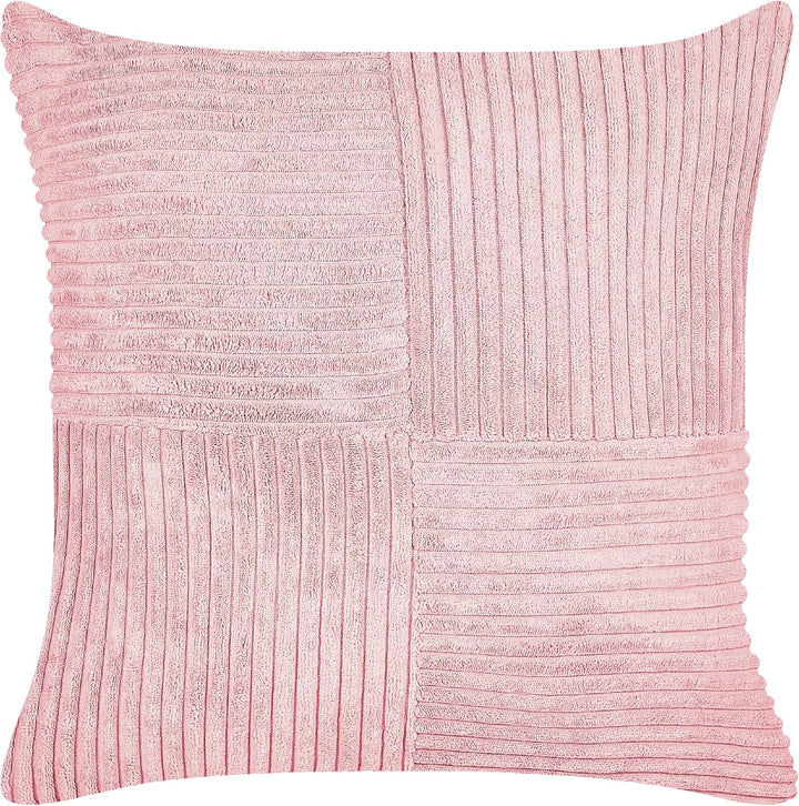 Set aus 2 dekorative Kissen aus Cord 43 × 43 cm Rosa Millet