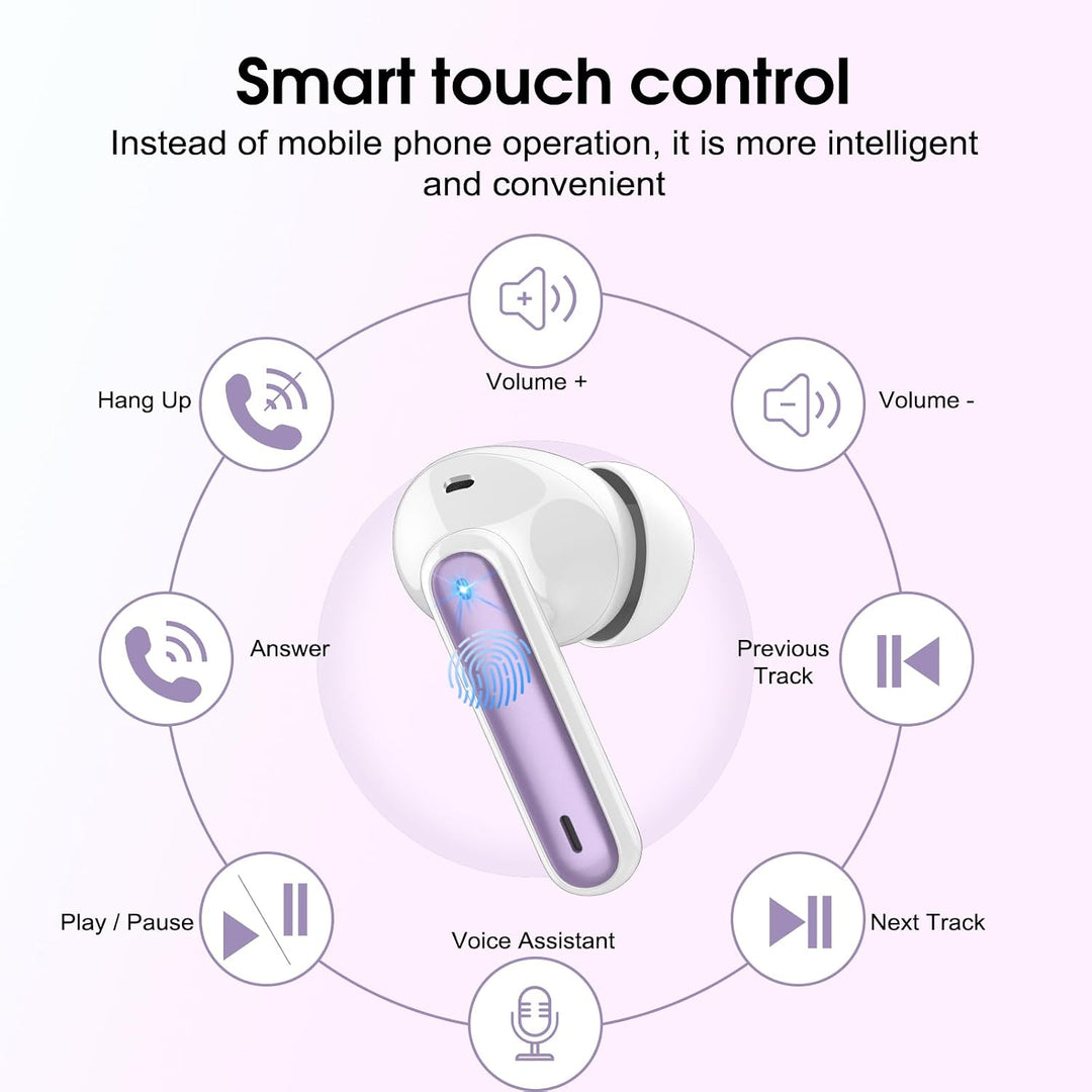 Csasan Bluetooth Kopfhörer, Kopfhörer Kabellos Bluetooth 5.3, In Ear Kopfhörer mit 4 Mic, 2026 Neue