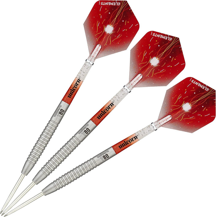 Unicorn Striker Dartpfeile Typ 2, 80% Wolfram, Stahlspitze 21 g rot, 21 g rot