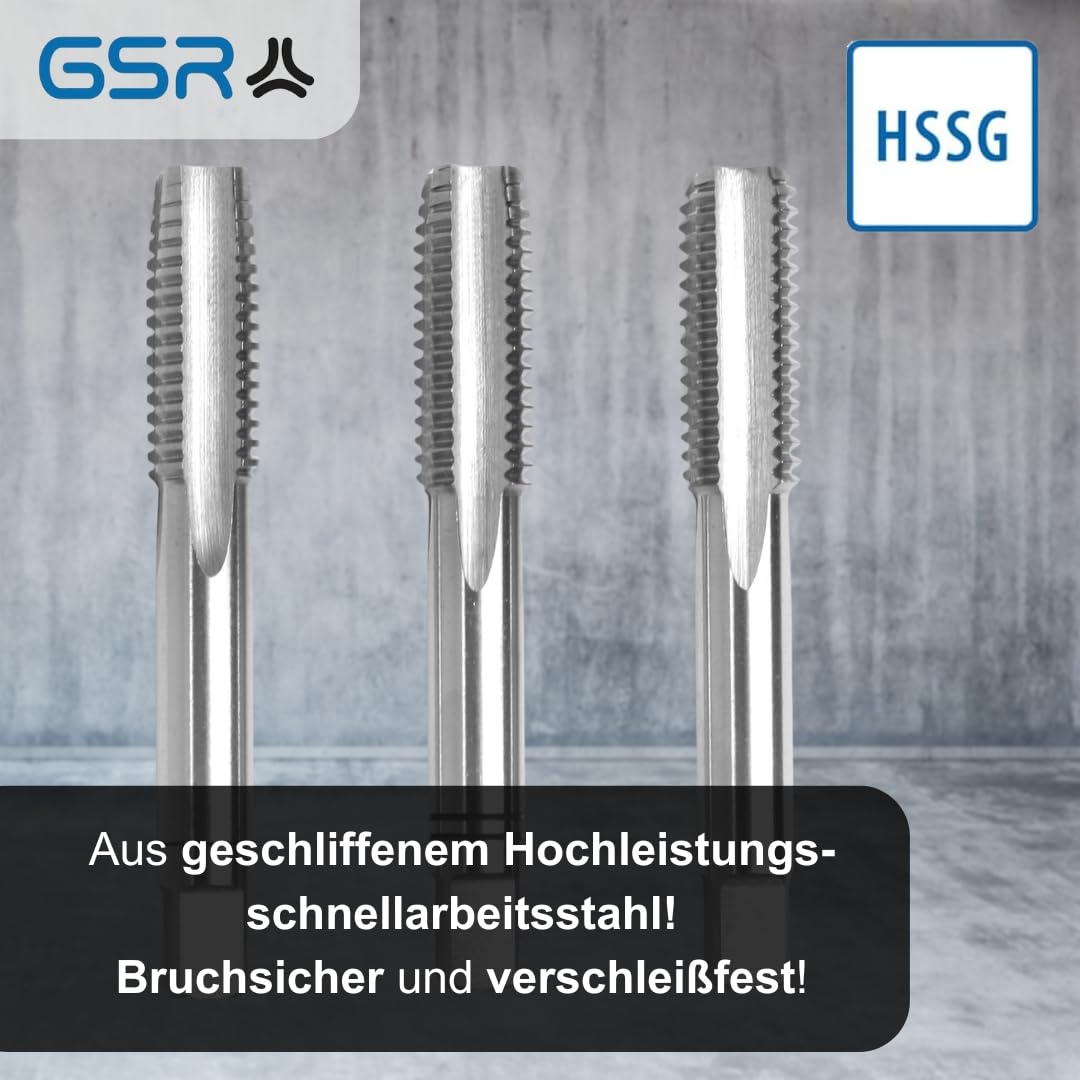 PROFI Gewindebohrer M36 Handgewindebohrer Satz HSSG 3 teilig | Gewindebohrer | Gewindeschneider Set