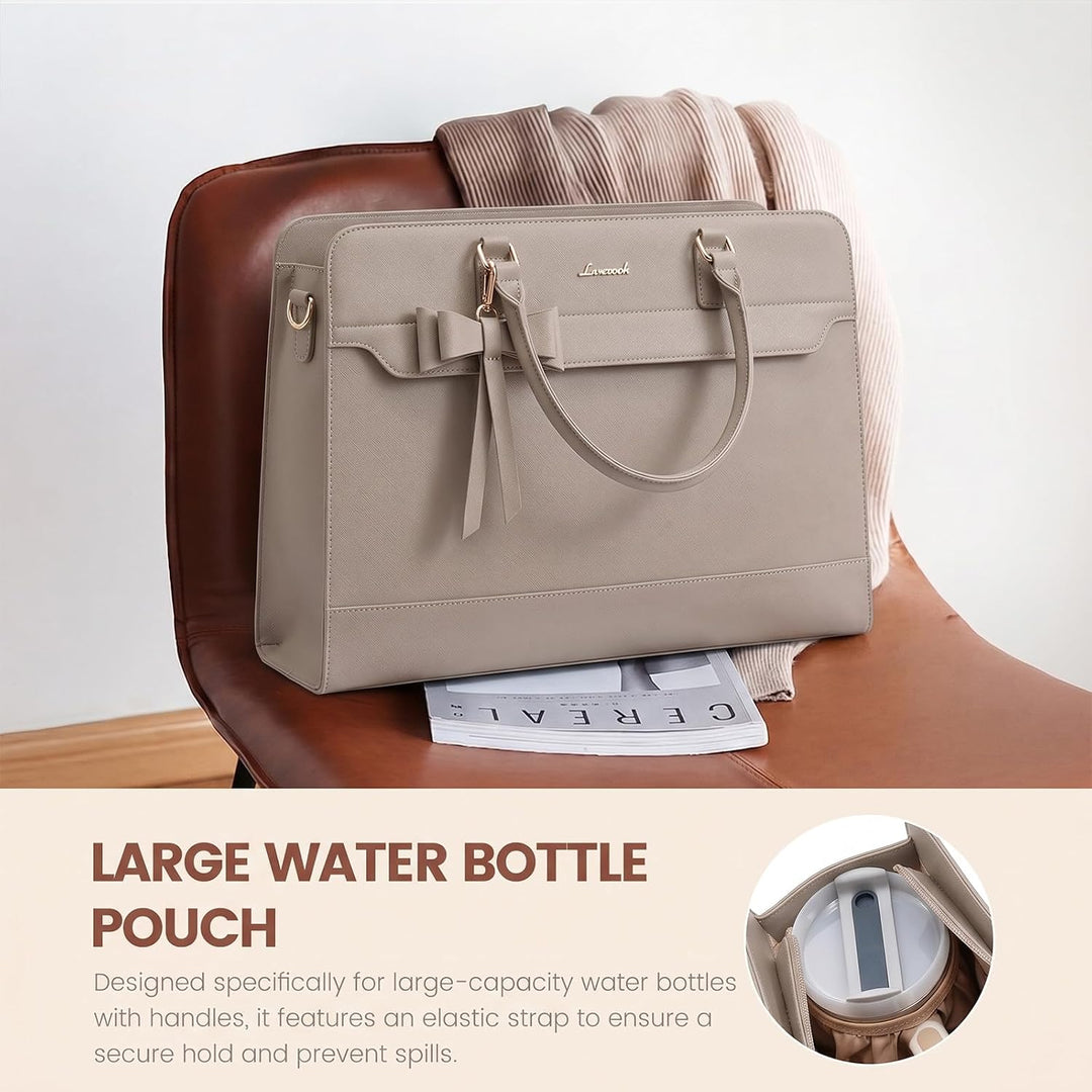 LOVEVOOK Handtasche Damen Gross, 15,6 Zoll Laptoptasche Arbeitstasche Elegant Uni Tasche Bürotasche