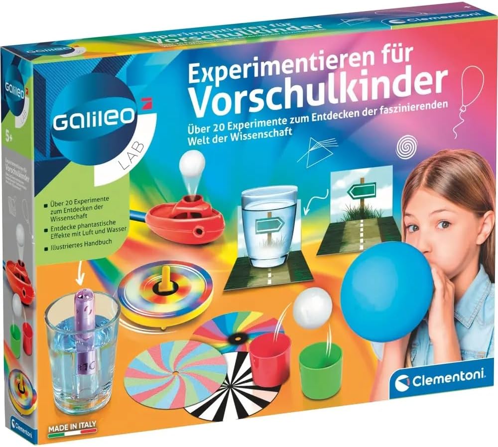 Galileo Lab Experimentierkasten für Vorschulkinder - Über 20 spannende Wissenschafts Experimente für
