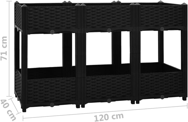 vidaXL Hochbeet Pflanzkasten Blumenkasten Gemüsebeet Pflanzbeet Blumenbeet Frühbeet Gartenbeet Pflan