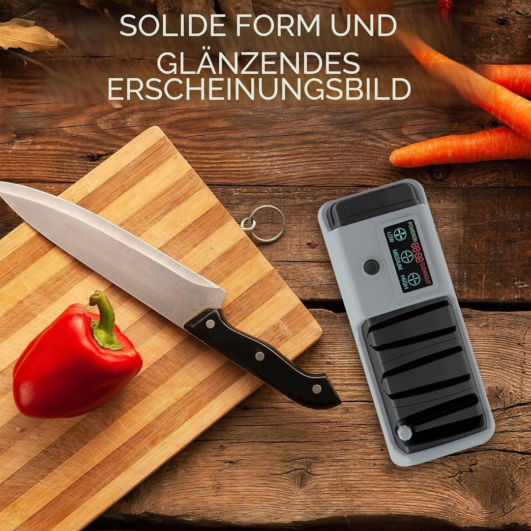 Elektrischer Messerschärfer, Multifunktionaler Messerschärfer mit 3-Geschwindigkeiten Einstellung Di