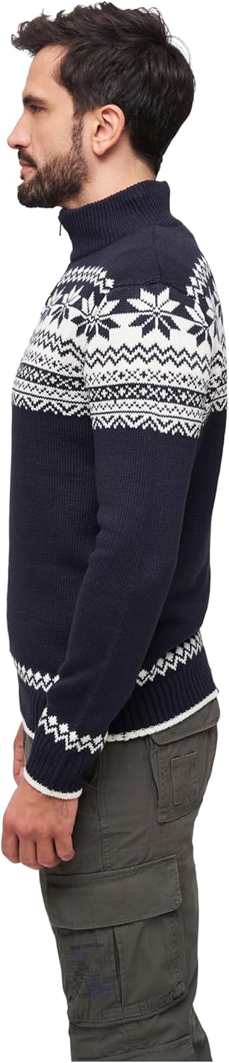 Brandit Herren Troyer Norweger Pullover, Blau