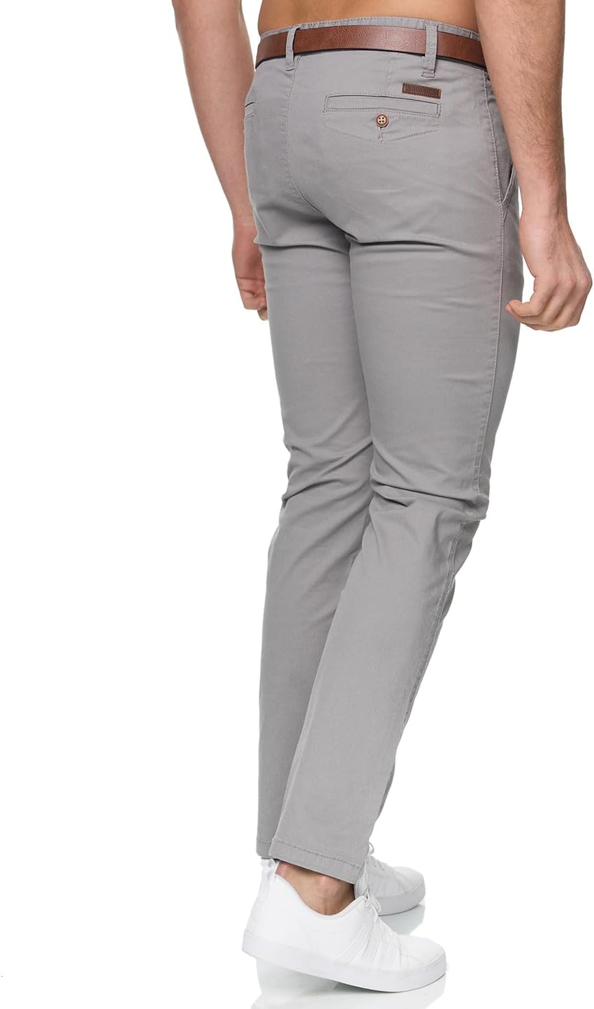 Indicode Herren Gower Chinohose Stretchhose | Chino Herrenhose Super Stretch Stoffhose 30W / 34L Itg