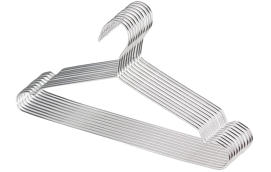 Puersit 30 Stück Kleiderbügel Metall, 42cm Kleiderbügel aus Edelstahl Kleiderbügel Platzsparende Bel