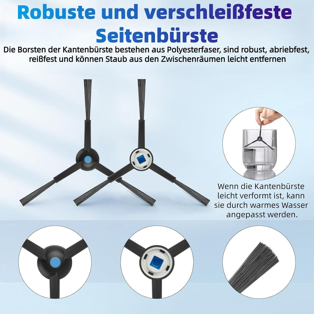 Bluearks 19 Stück Zubehörset für Ecovacs Deebot X8 Pro Omni/X8 Omni Saugroboter, 1 Hauptbürste, 4 Fi