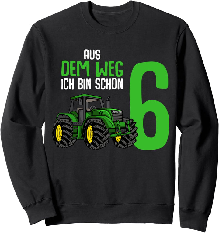 6. Geburtstag Traktor Trecker 6 Jahre Junge Kinder Sweatshirt