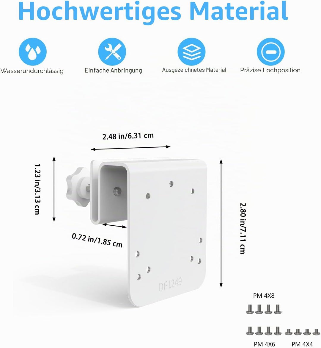 Dachrinnenhalterung für TP-Link Tapo C310/C320WS/C325WB Überwachungskamera Aussen & DEKCO 2K/3MP Übe