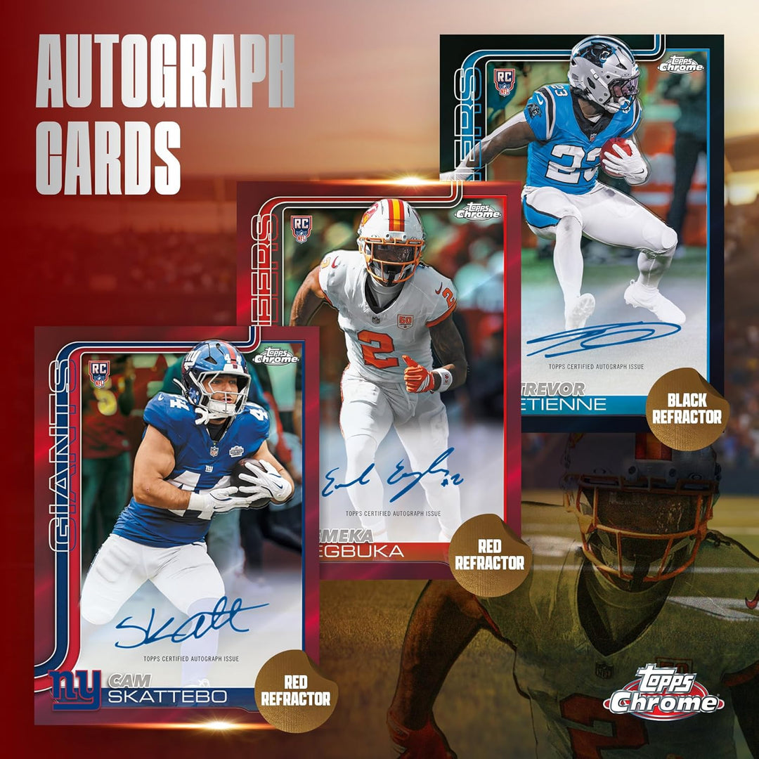 2025 Topps Chrome Football – werkseitig versiegelt – Value Box
