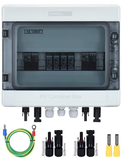 Solar PV Überspannungsschutz Anschlusskasten DC1000V 2x 1 String Blitzschutz Für PV anlage Photovolt