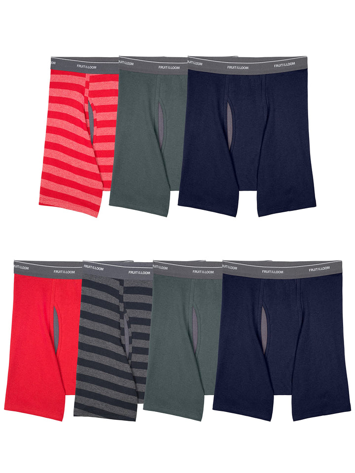 Fruit of the Loom Herren Coolzone Boxershorts Retroshorts (7er Pack) S 7 Stück – Gestreift/Massiv, S