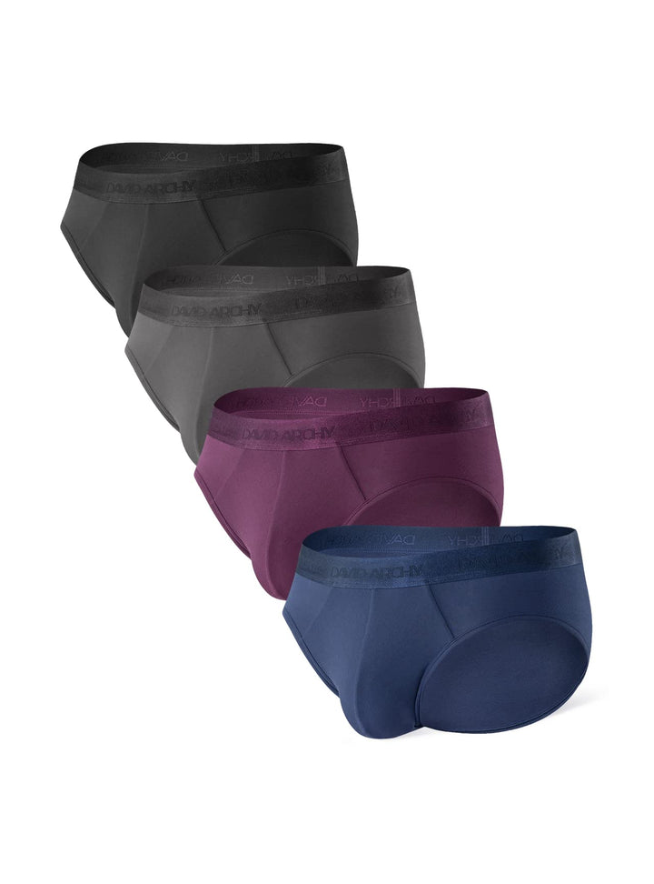 DAVID ARCHY Herren Slip Männer Slips Stretcken Unterwäsche Weich Ohne Etikett,aus Bambus XL Stil C:
