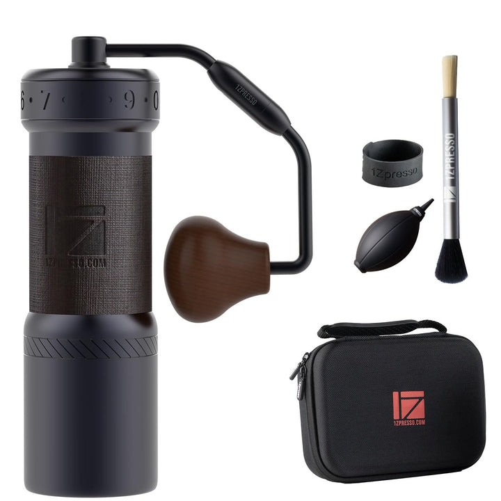 1Zpresso K-Ultra Manuelle Kaffeemühle Eisengrau mit konischen Mahlwerk aus Edelstahl, Intuitive nume