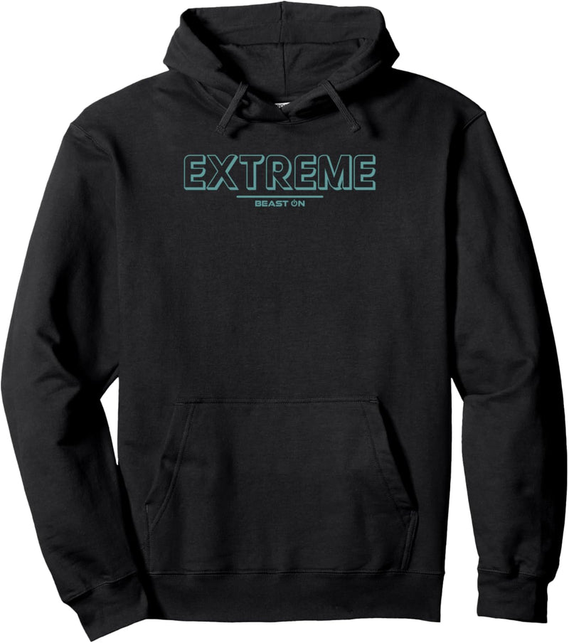 Extreme blau Gym Fitness Workout Gym Training blaue Schrift Pullover Hoodie