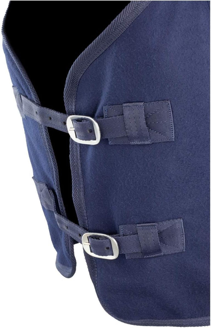 RL24 Abschwitzdecke mit Halsteil und Kreuzgurt (abnehmbar) BASICLINE dunkelblau 165cm, dunkelblau 16