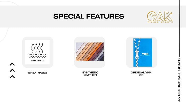 AK Equestrian Chaps zum Reitchaps mit Gebisskette und Lederschutz im Inneren AKRS-1864 14/XXS schwar