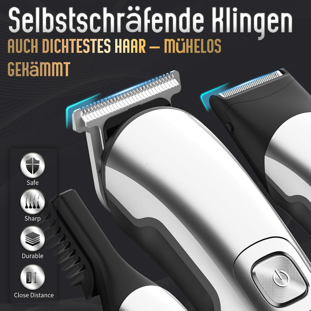 Ufree Barttrimmer Herren, All-in-1 Bartschneider Herren Haarschneidemaschinen für Nase, Körper, Gesi