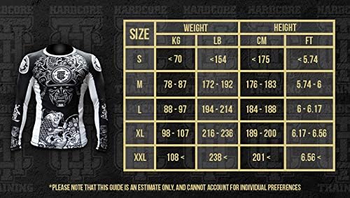 Hardcore Training Rash Guard Men's Kompressionshemd Herren Lange Ärmel Grappling Jiu Jitsu MMA Fitne