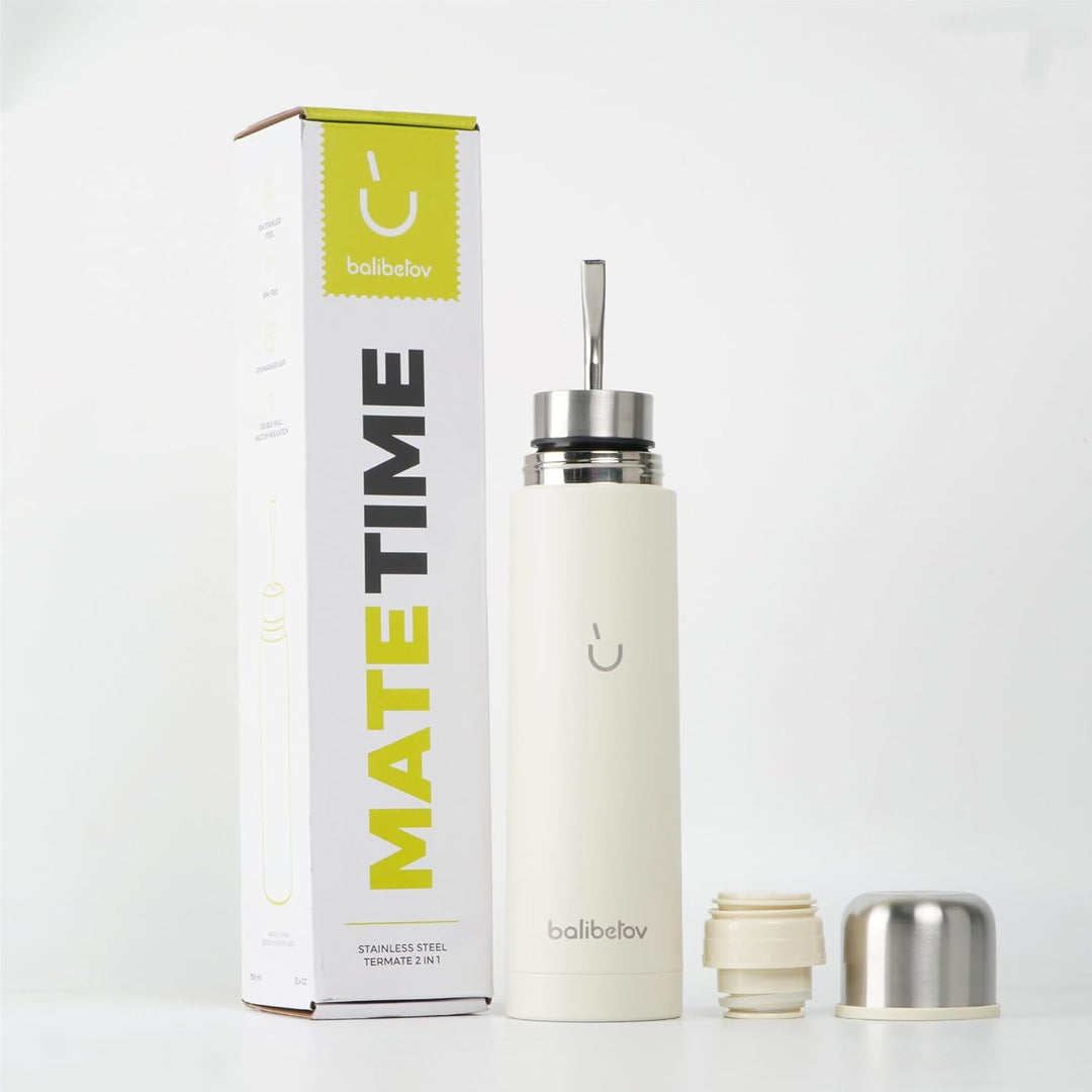BALIBETOV 750 ml Selbstbedienende Yerba Mate Flasche – Auto-Cebante Mate-Becher – Doppelwandig Vakuu