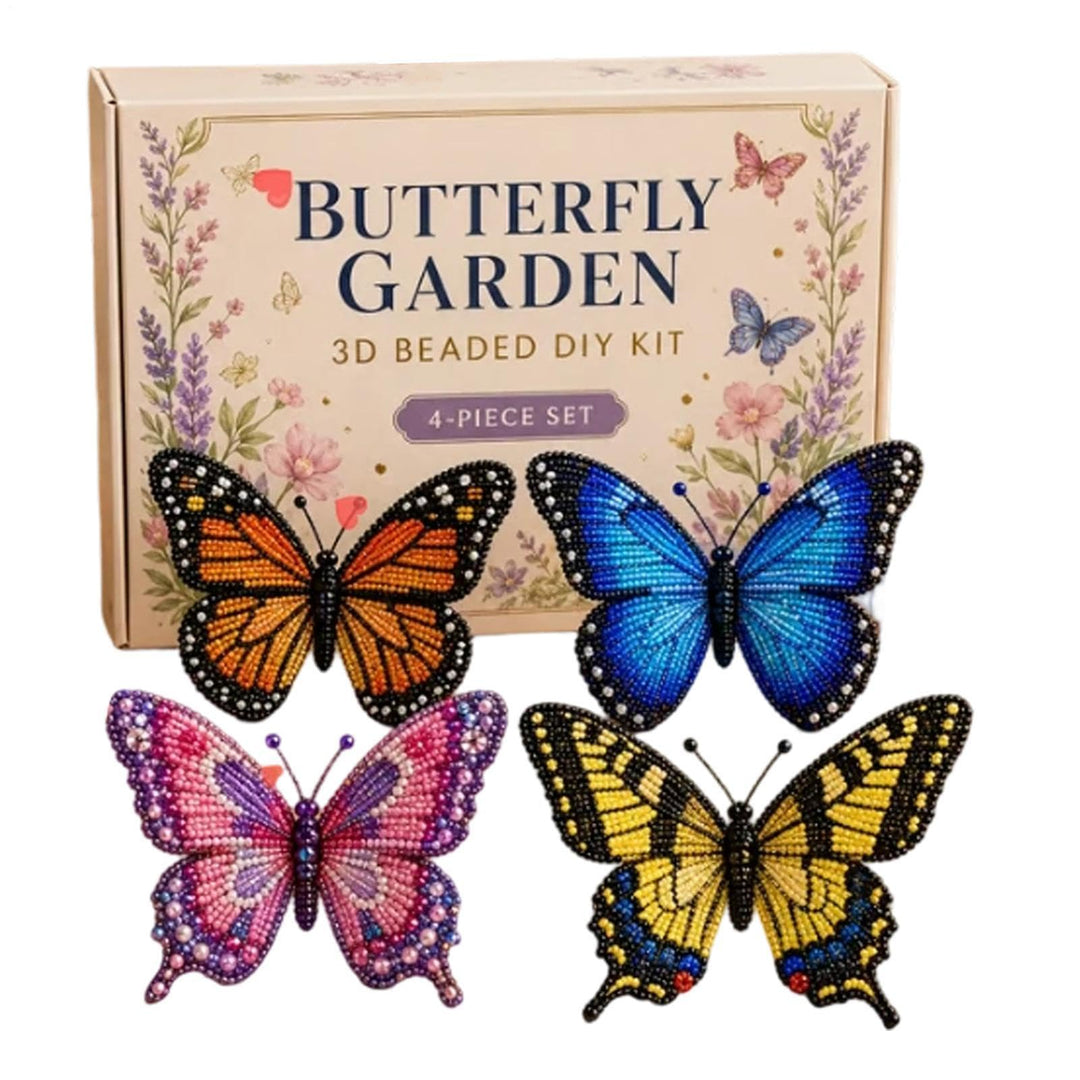 Generisch Mini 3D Perlen Tier Bastelset – Perlen Stickerei Set für Erwachsene &amp; Anfänger – 4 Designs