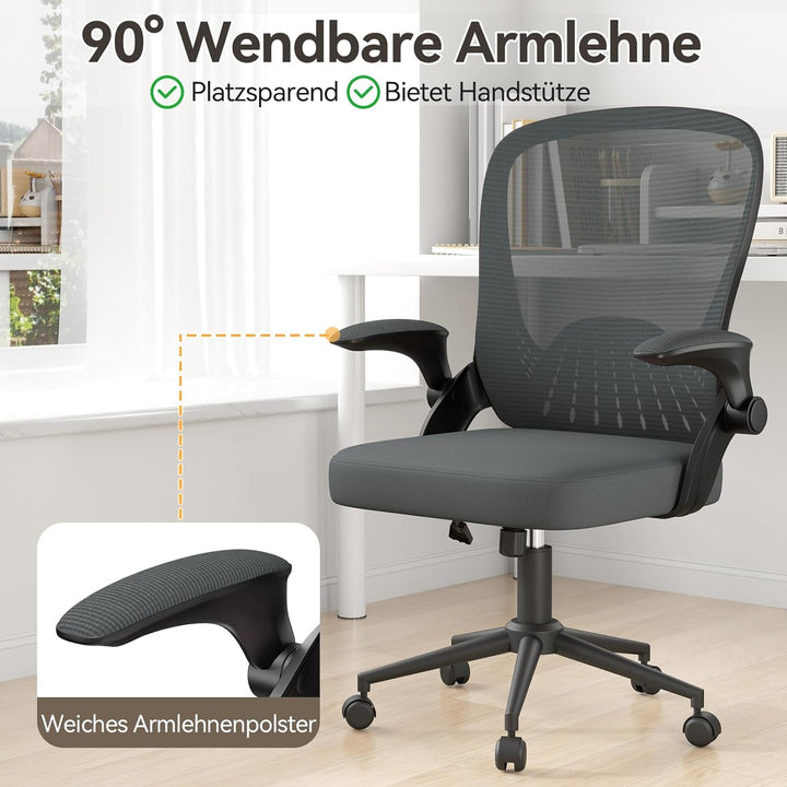 naspaluro Bürostuhl, Ergonomischer Schreibtischstuhl Mit Mesh-Abdeckung, Einzigartiger Lendenwirbels