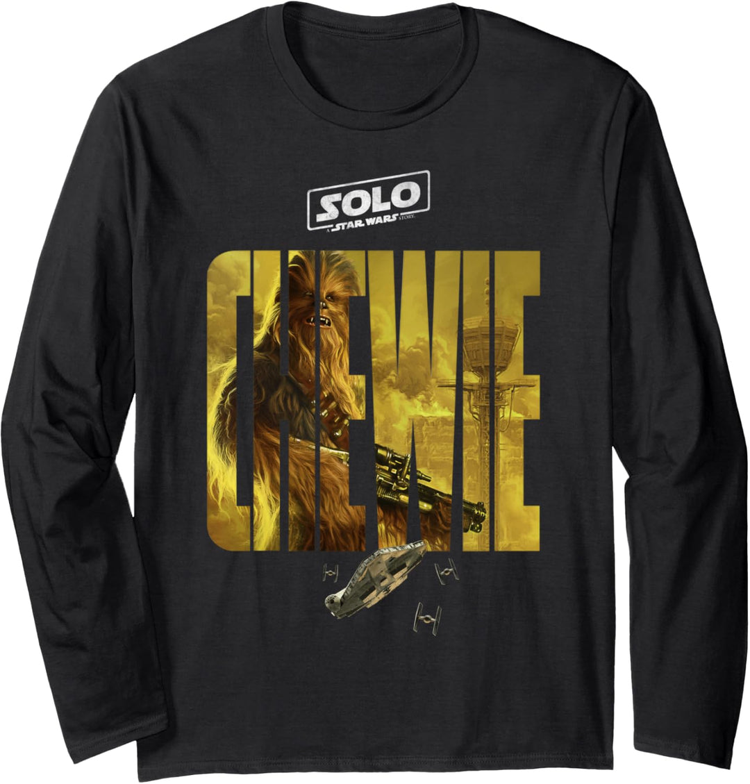 Han Solo Movie Chewie Name Text Langarmshirt