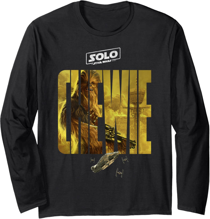 Han Solo Movie Chewie Name Text Langarmshirt