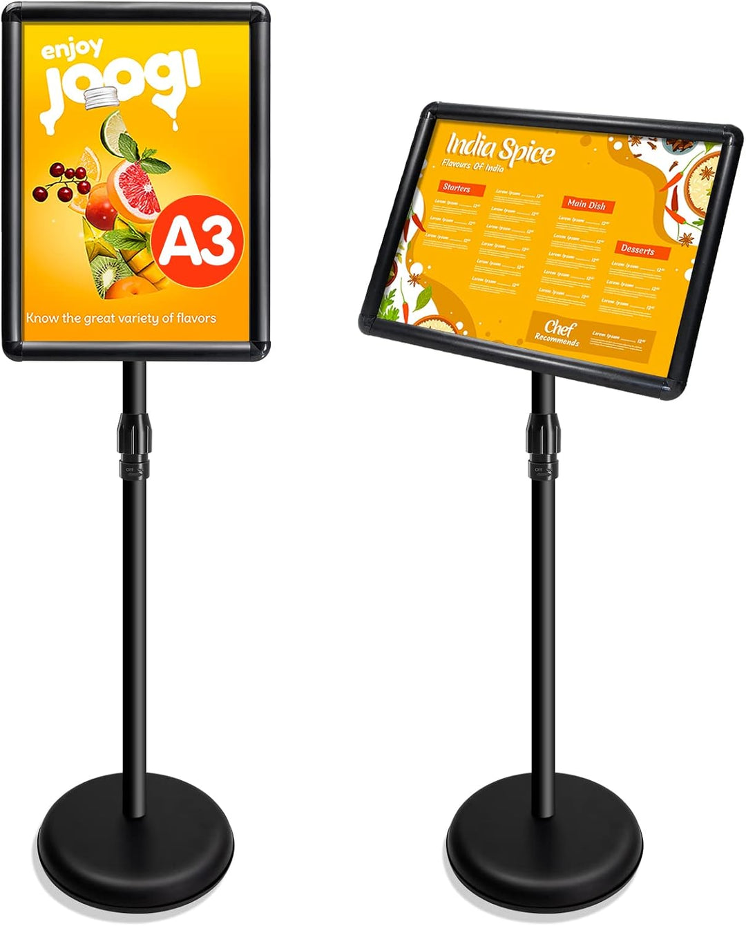 VAIIGO A3 Infoständer Höhenverstellbar Aluminium DIN A3 Plakatständer Informationsständer Präsentati
