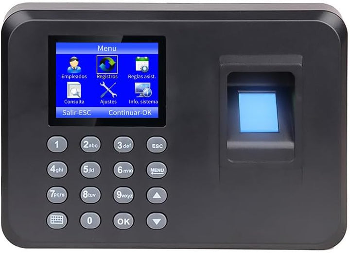 Einstempeln in Der Maschine, Zeiterfassung, Stechuhr mit Fingerabdruck und Passwort, Mitarbeiter-Zei