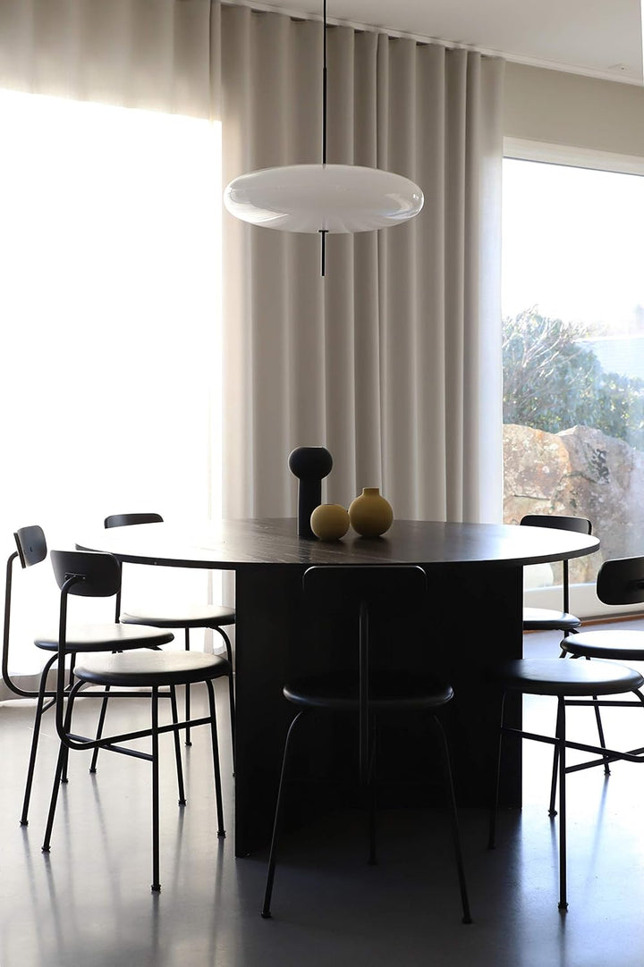 Cooee Design Vase Pillar aus Keramik in der Farbe Schwarz Handgefertigt, Durchmesser: 12cm, Höhe: 24
