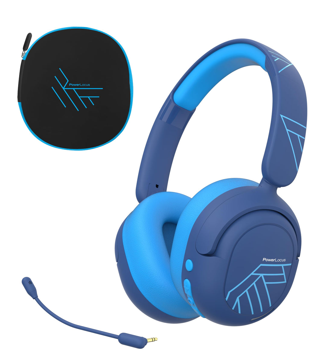 PowerLocus Bluetooth Kopfhörer Kinder, Aktive Geräuschunterdrückung, 70H Spielzeit, 74/85/94dB Siche